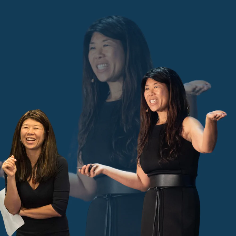 Dr. Grace Liu giving speech