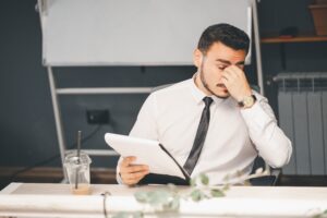 A man getting stress