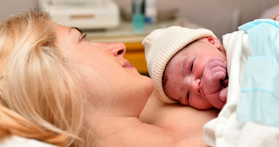 Infant in her mother's chest