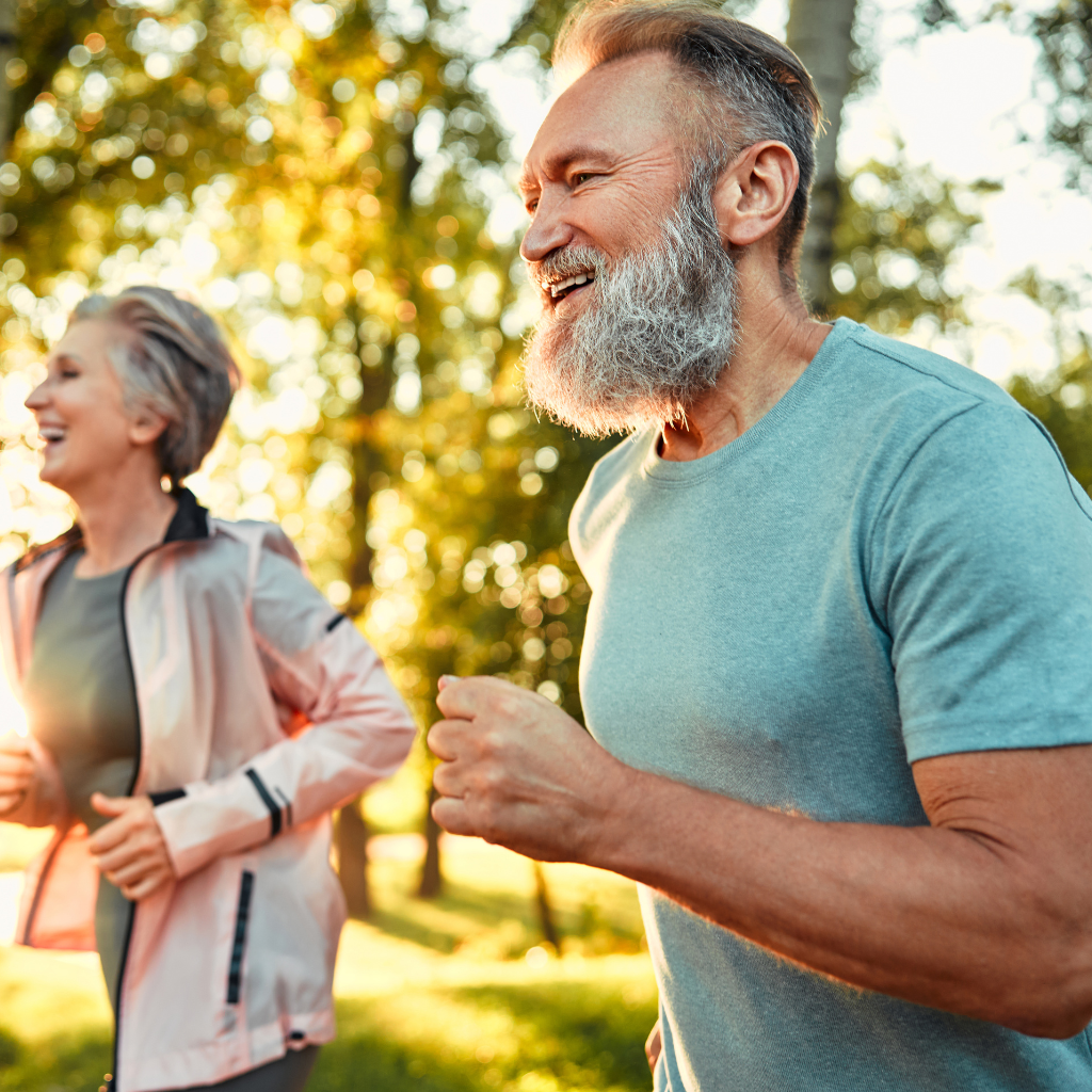 Healthy people doing a jog